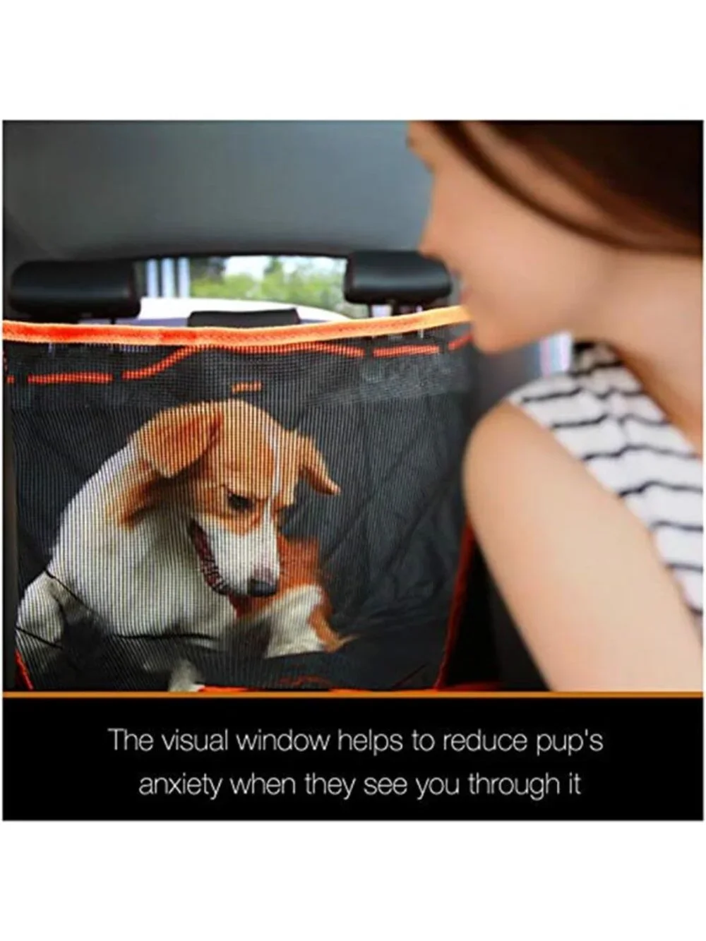 Luxury Dog Car Seat Cover for Back Seat Breathable Mesh Window Dog Hammock